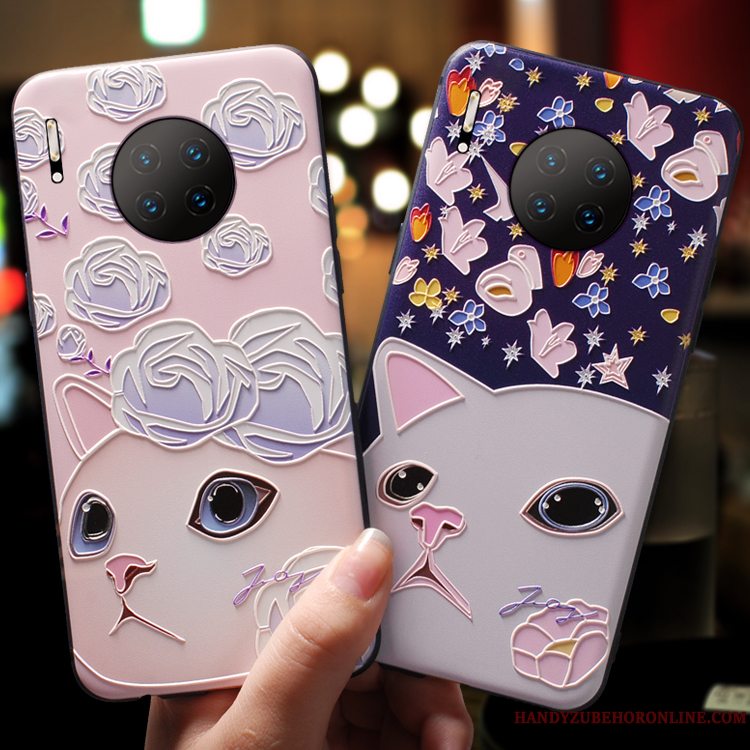 Etui Huawei Mate 30 Pro Beskyttelse Ny Smuk, Cover Huawei Mate 30 Pro Cartoon Tynd Lyserød