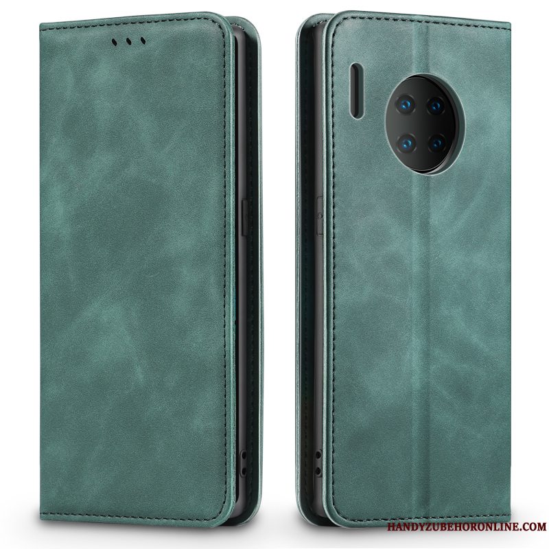 Etui Huawei Mate 30 Pro Læder Trendy Af Personlighed, Cover Huawei Mate 30 Pro Silikone Anti-fald Grøn