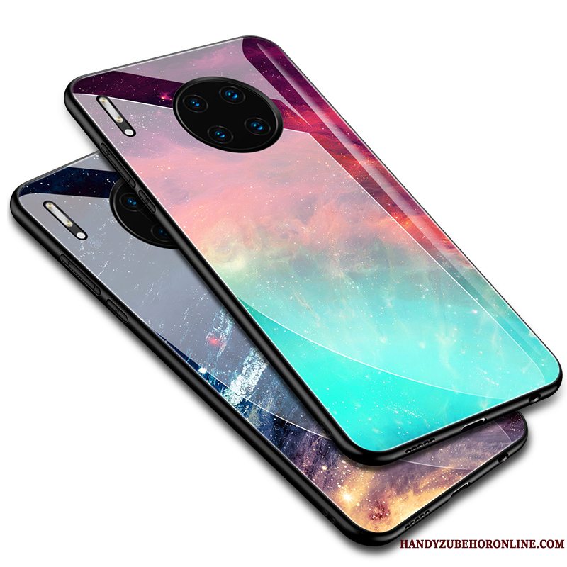 Etui Huawei Mate 30 Pro Tasker Tynd Hård, Cover Huawei Mate 30 Pro Beskyttelse Glas Stjerneklar