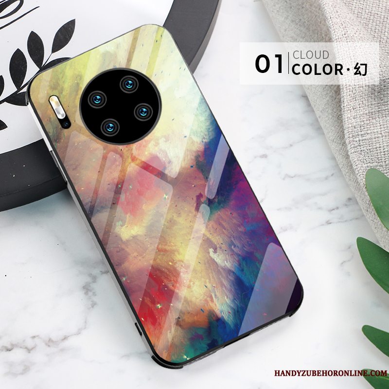 Etui Huawei Mate 30 Tasker Trendy Gul, Cover Huawei Mate 30 Silikone Anti-fald Tynd