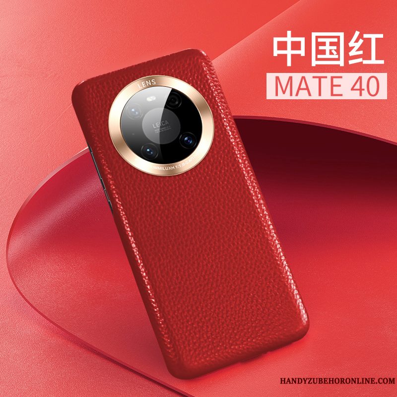 Etui Huawei Mate 40 Beskyttelse Rød Tynd, Cover Huawei Mate 40 Tasker Ny Anti-fald