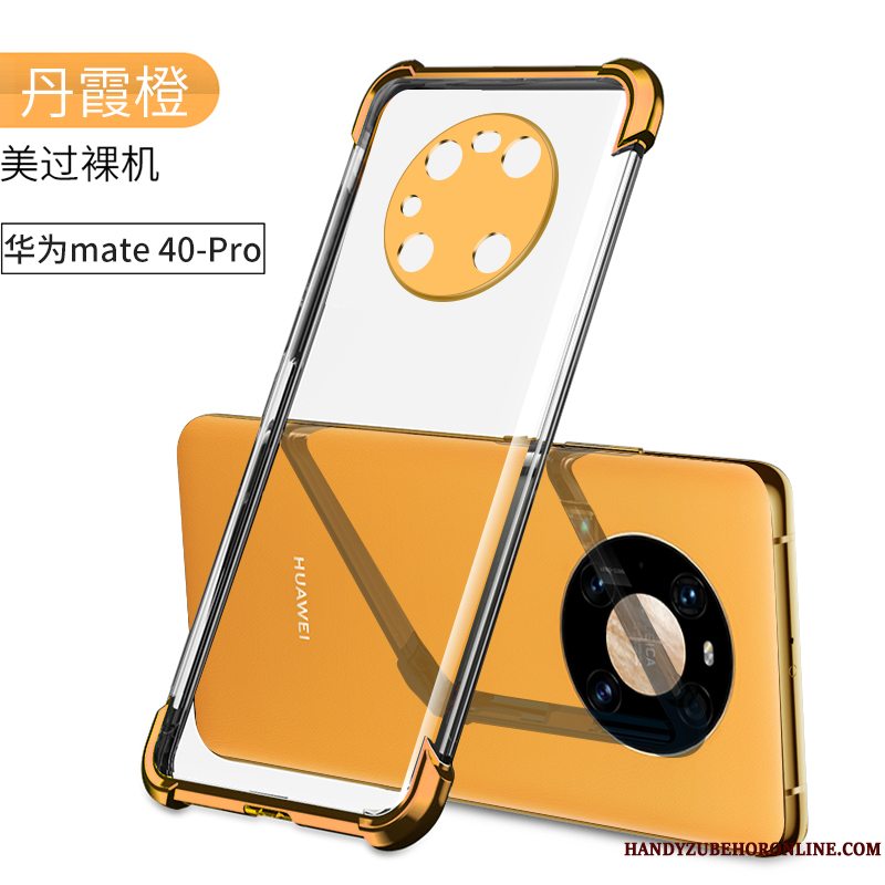 Etui Huawei Mate 40 Pro Blød Orange Telefon, Cover Huawei Mate 40 Pro Tasker Trend Anti-fald