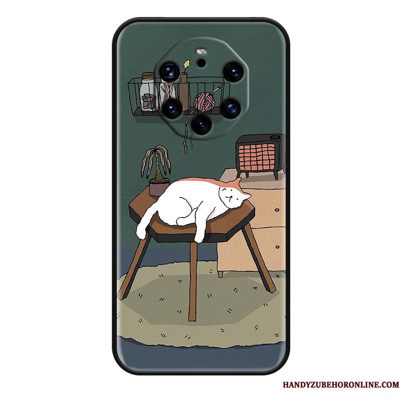 Etui Huawei Mate 40 Rs Cartoon Telefongrøn, Cover Huawei Mate 40 Rs Beskyttelse Smuk Vind