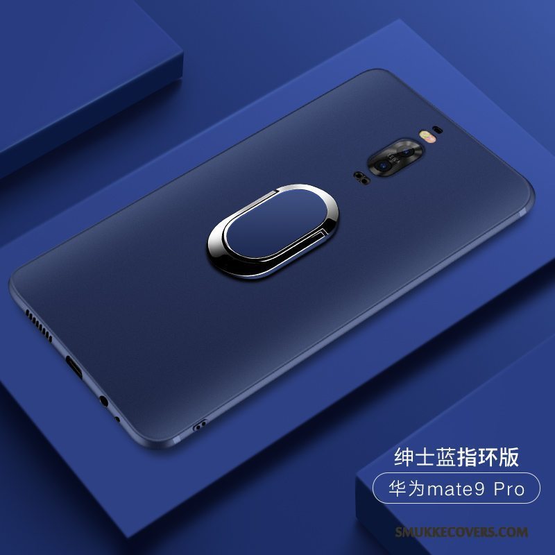 Etui Huawei Mate 9 Blød Blå Nubuck, Cover Huawei Mate 9 Silikone Tynd Anti-fald