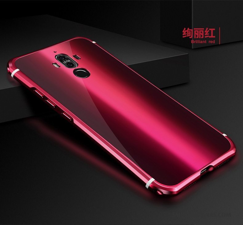 Etui Huawei Mate 9 Kreativ Telefonrød, Cover Huawei Mate 9 Metal Trendy