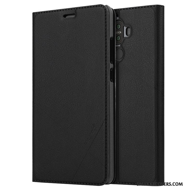 Etui Huawei Mate 9 Læder Anti-fald Sort, Cover Huawei Mate 9 Tasker Telefon