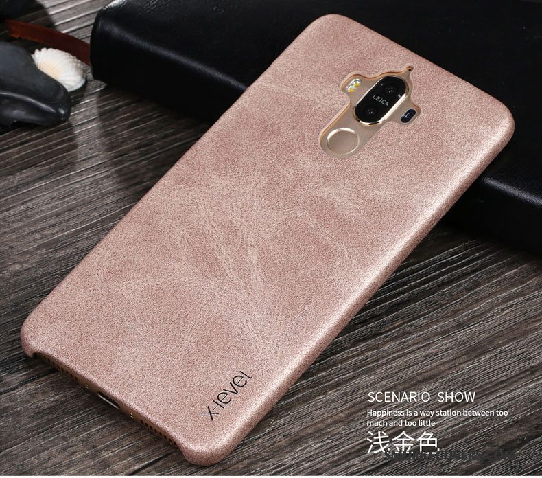 Etui Huawei Mate 9 Læder Guld Anti-fald, Cover Huawei Mate 9 Beskyttelse Telefontrend