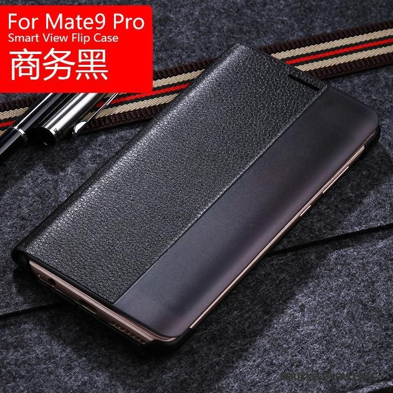 Etui Huawei Mate 9 Pro Beskyttelse Sort Telefon, Cover Huawei Mate 9 Pro Læder