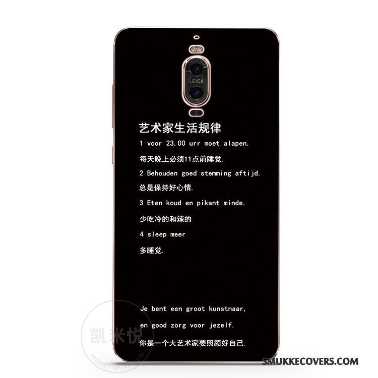 Etui Huawei Mate 9 Pro Blød Sort Telefon, Cover Huawei Mate 9 Pro Silikone Kunst Af Personlighed