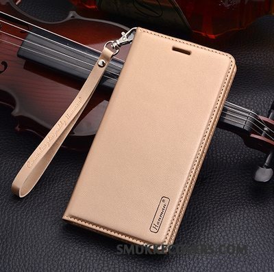 Etui Huawei Mate 9 Pro Folio Anti-fald Guld, Cover Huawei Mate 9 Pro Læder Telefon