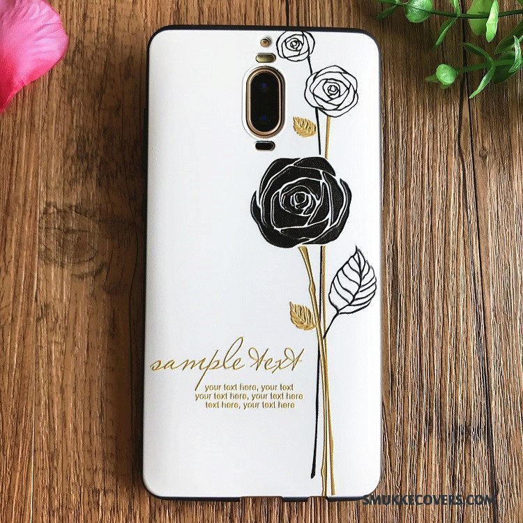 Etui Huawei Mate 9 Pro Kreativ Tynd Hvid, Cover Huawei Mate 9 Pro Relief Anti-fald Hængende Ornamenter