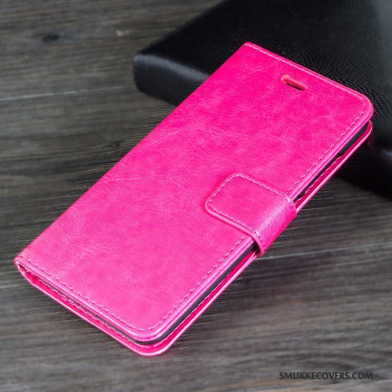 Etui Huawei Mate 9 Pro Læder Anti-fald Rød, Cover Huawei Mate 9 Pro Folio Telefon