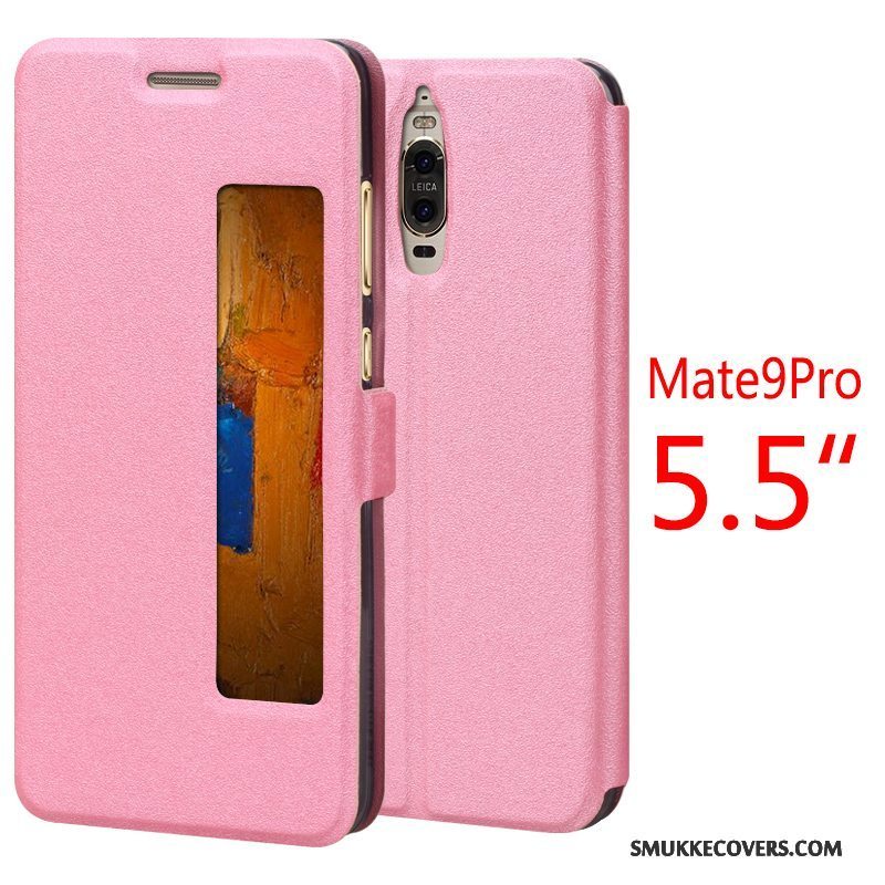 Etui Huawei Mate 9 Pro Læder Telefonguld, Cover Huawei Mate 9 Pro Beskyttelse