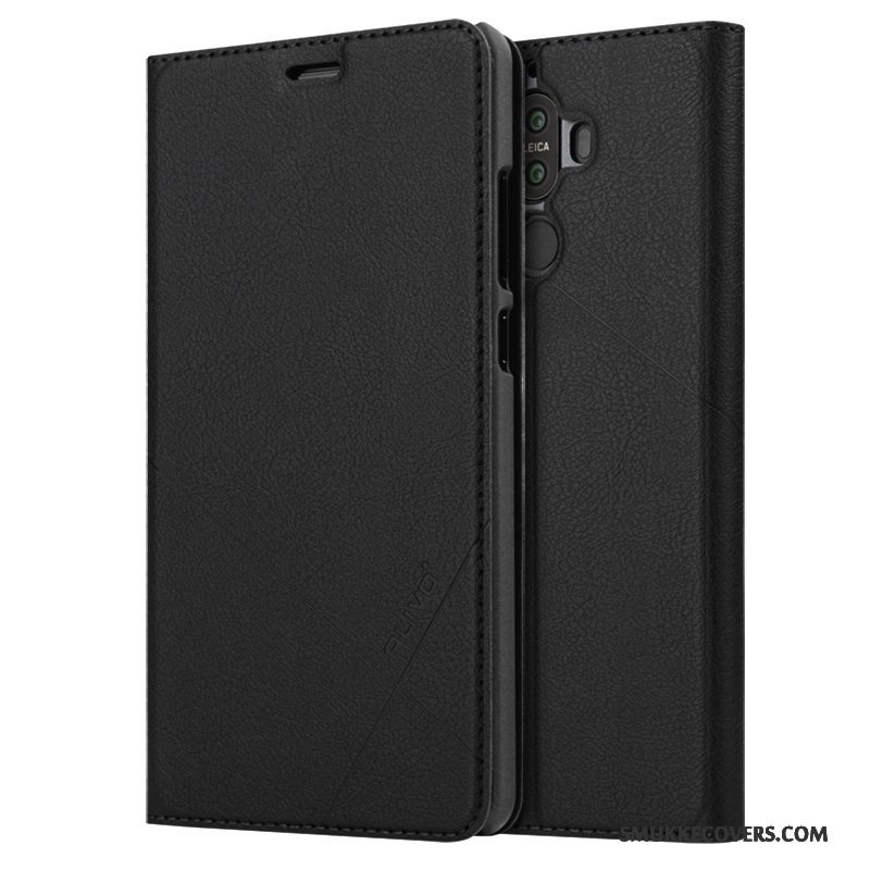 Etui Huawei Mate 9 Pro Læder Telefonsort, Cover Huawei Mate 9 Pro Folio Anti-fald