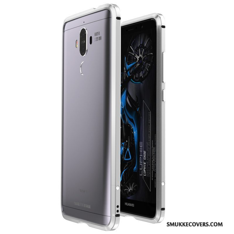 Etui Huawei Mate 9 Pro Metal Telefonramme, Cover Huawei Mate 9 Pro Beskyttelse Sølv