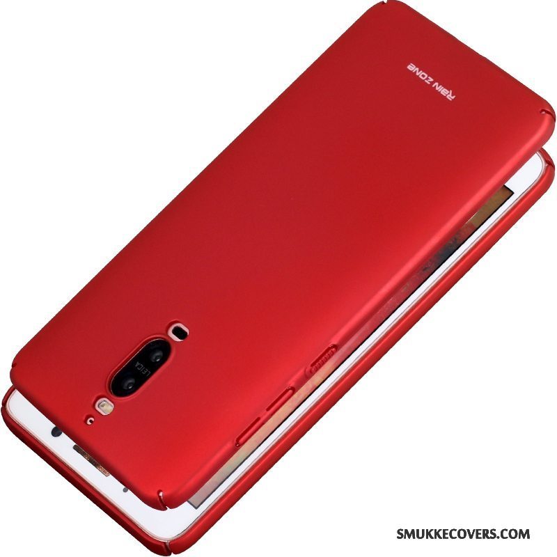 Etui Huawei Mate 9 Pro Nubuck Telefon, Cover Huawei Mate 9 Pro Anti-fald Rød