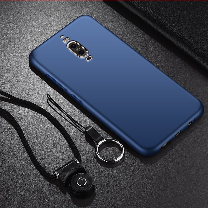 Etui Huawei Mate 9 Pro Tasker Nubuck Telefon, Cover Huawei Mate 9 Pro Blød Blå Anti-fald