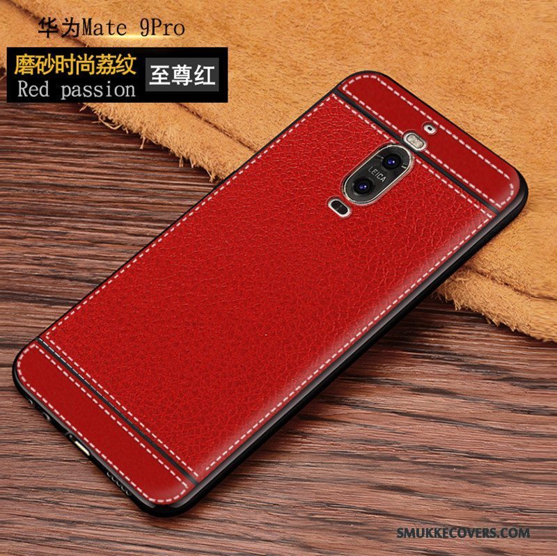 Etui Huawei Mate 9 Pro Tasker Rød Anti-fald, Cover Huawei Mate 9 Pro Læder Telefon