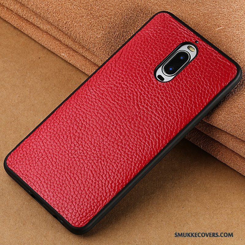 Etui Huawei Mate 9 Pro Tasker Rød Telefon, Cover Huawei Mate 9 Pro Læder Trend Af Personlighed