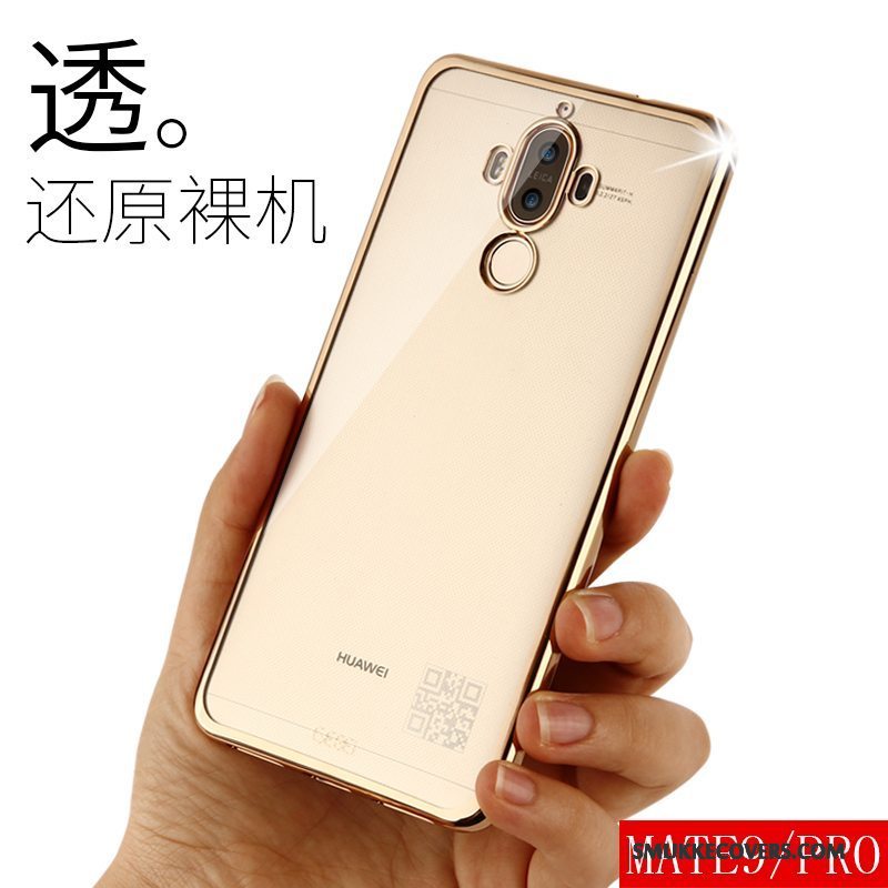 Etui Huawei Mate 9 Silikone Telefonanti-fald, Cover Huawei Mate 9 Beskyttelse Tynd Guld