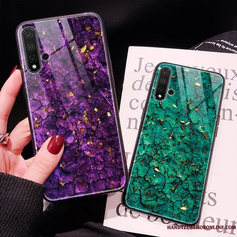 Etui Huawei Nova 5t Beskyttelse Af Personlighed Glas, Cover Huawei Nova 5t Lilla Mønster