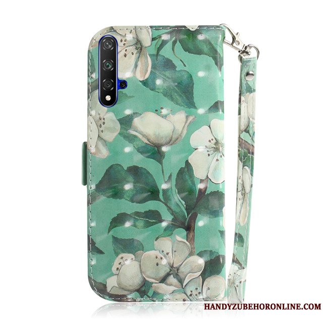 Etui Huawei Nova 5t Beskyttelse Telefonanti-fald, Cover Huawei Nova 5t Cartoon Grøn Smuk