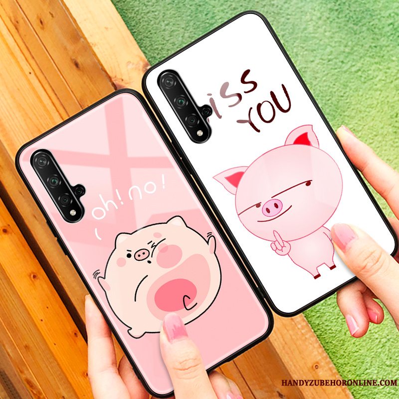 Etui Huawei Nova 5t Cartoon Spejl Glas, Cover Huawei Nova 5t Kreativ Net Red Lille Sektion