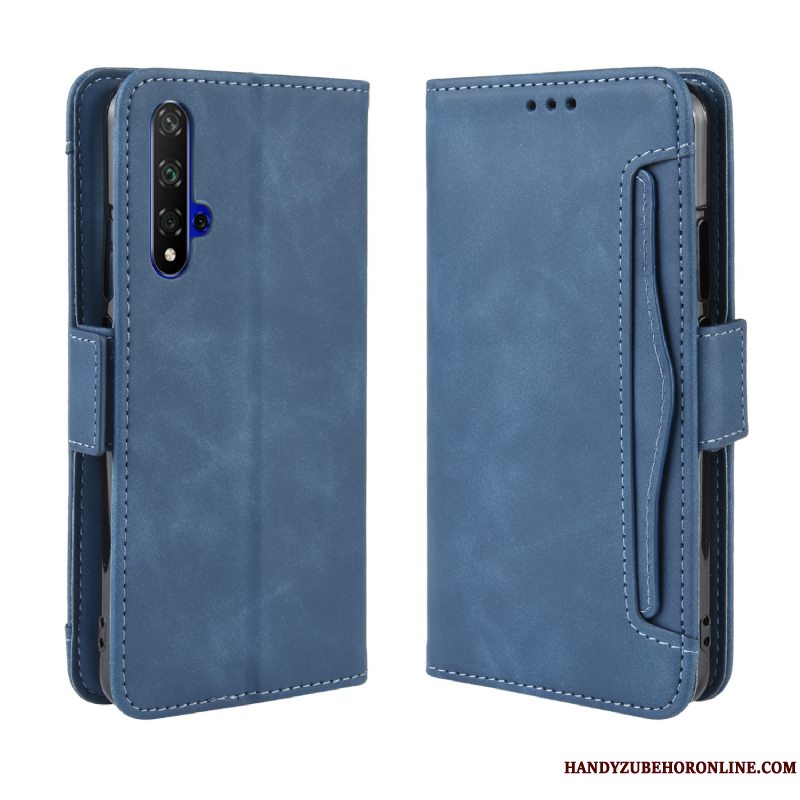 Etui Huawei Nova 5t Læder Mørkeblå Telefon, Cover Huawei Nova 5t Folio