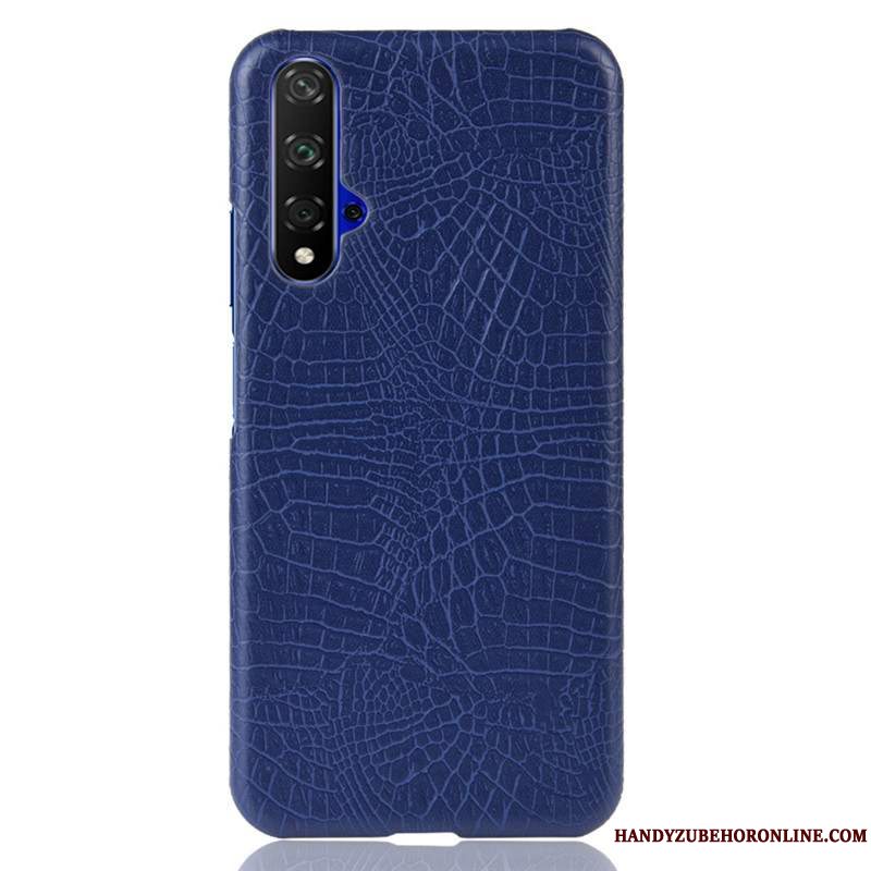 Etui Huawei Nova 5t Telefonnubuck, Cover Huawei Nova 5t Hård Blå