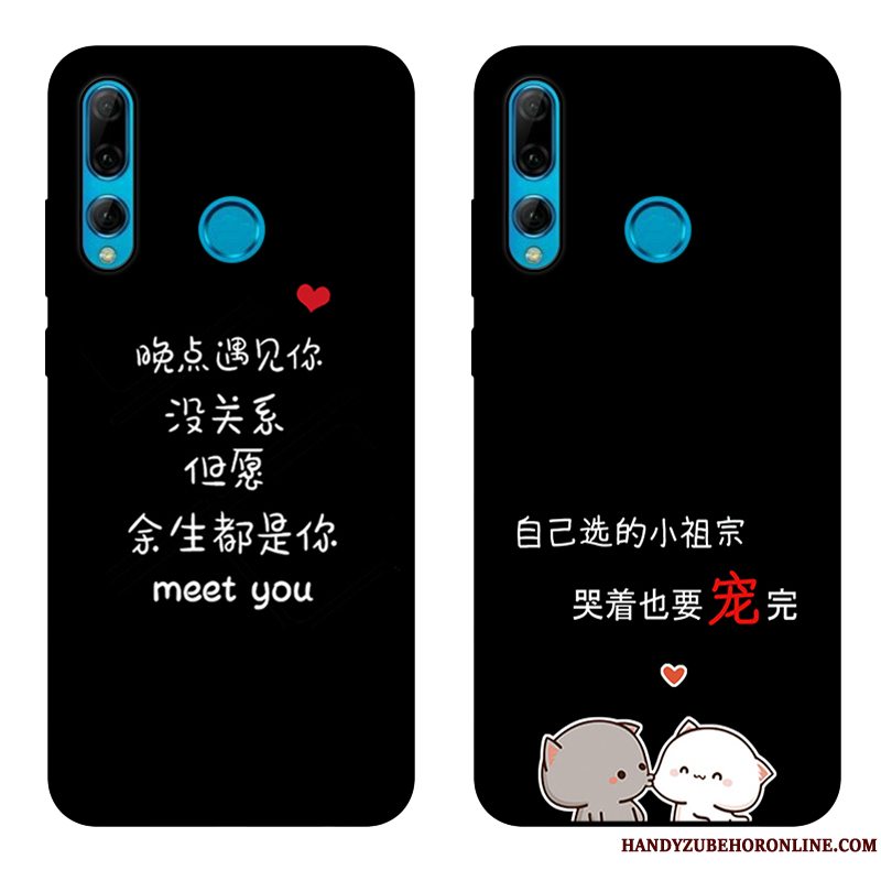 Etui Huawei P Smart+ 2019 Beskyttelse Sort Anti-fald, Cover Huawei P Smart+ 2019 Silikone Telefonelskeren
