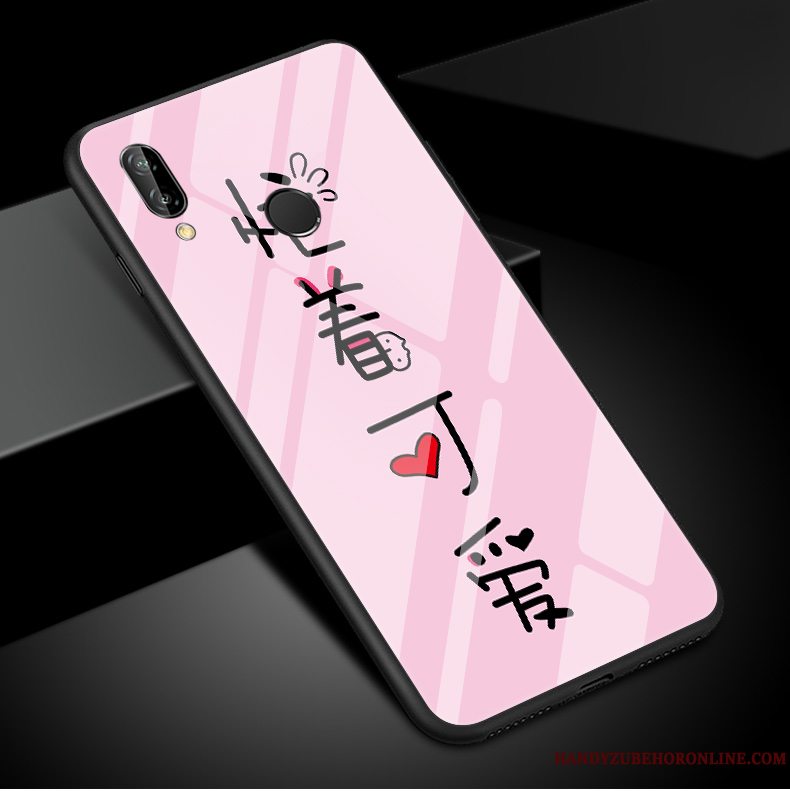 Etui Huawei P Smart+ Kreativ Telefontrend, Cover Huawei P Smart+ Lyserød Stor