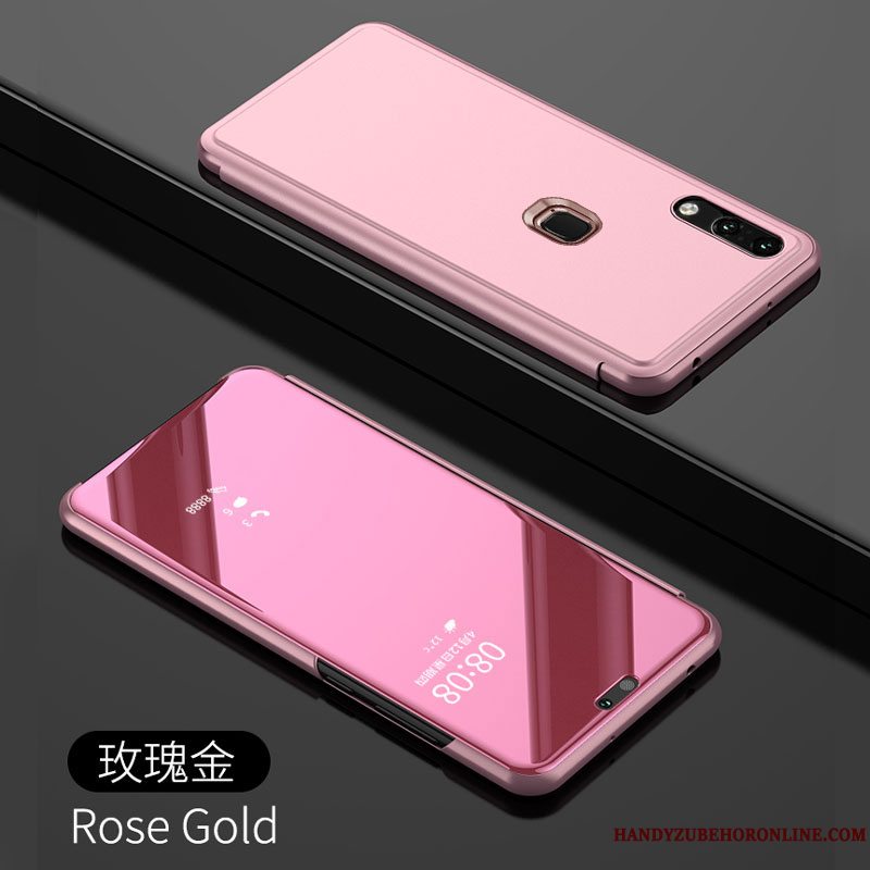 Etui Huawei P Smart+ Læder Rosa Guld Af Personlighed, Cover Huawei P Smart+ Kreativ Telefonanti-fald