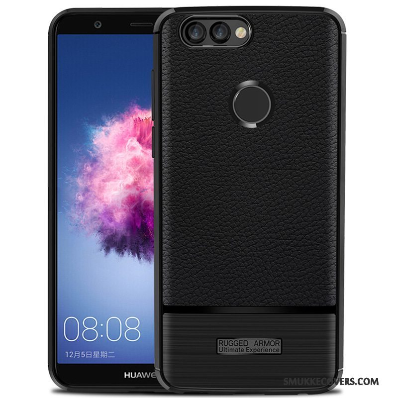 Etui Huawei P Smart Tasker Sort Telefon, Cover Huawei P Smart Blød Nubuck Anti-fald