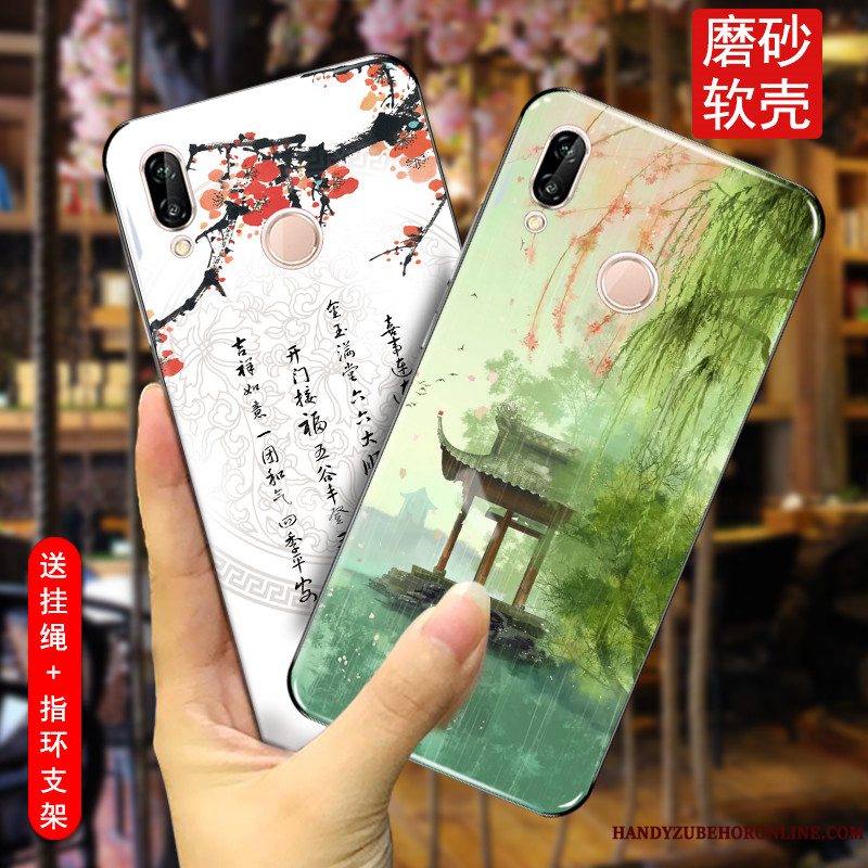 Etui Huawei P Smart+ Vintage Traner Sort, Cover Huawei P Smart+ Beskyttelse Telefonnubuck