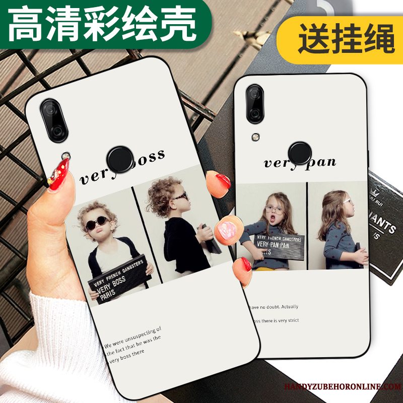 Etui Huawei P Smart Z Silikone Hvid Telefon, Cover Huawei P Smart Z Beskyttelse Anti-fald Af Personlighed