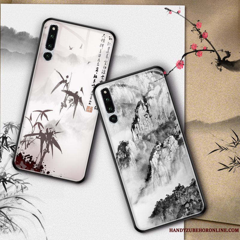 Etui Huawei P Smart Z Vintage Telefonblæk, Cover Huawei P Smart Z Kreativ Kinesisk Stil Glas