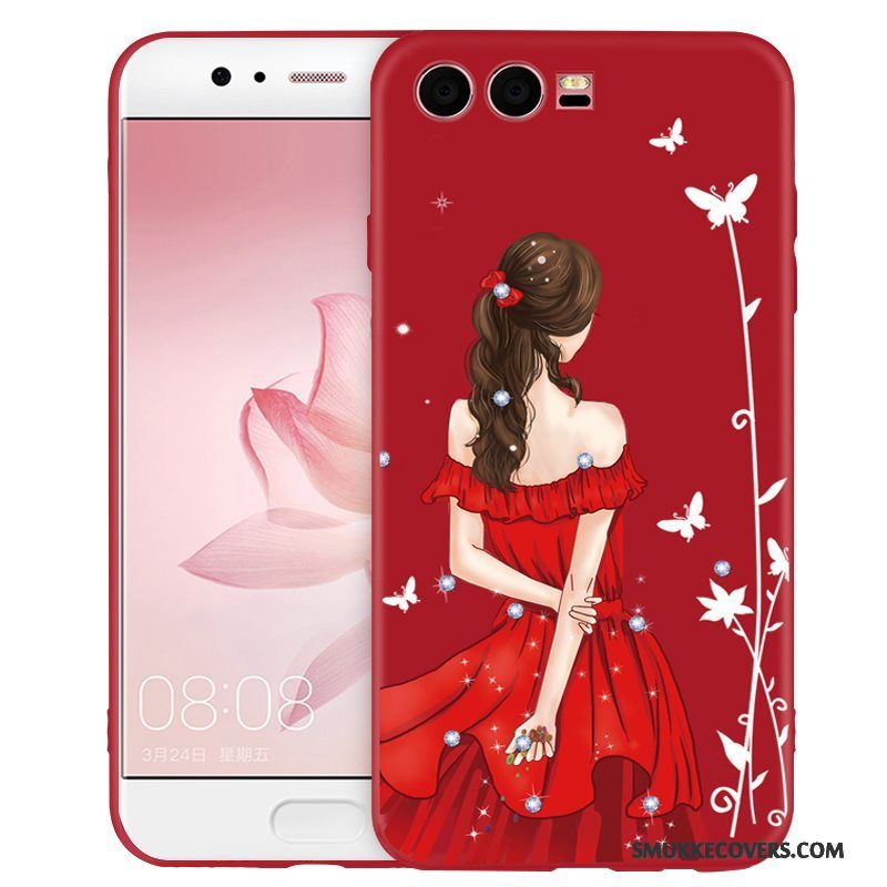 Etui Huawei P10 Blød Trend Telefon, Cover Huawei P10 Kreativ Af Personlighed Rød