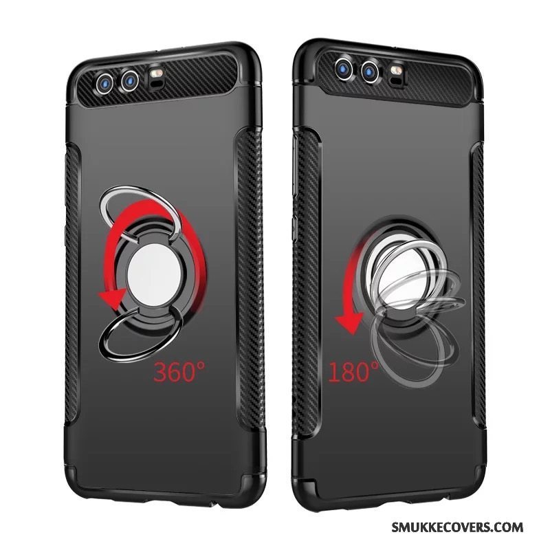 Etui Huawei P10 Kreativ Sort Nubuck, Cover Huawei P10 Tasker Af Personlighed Anti-fald