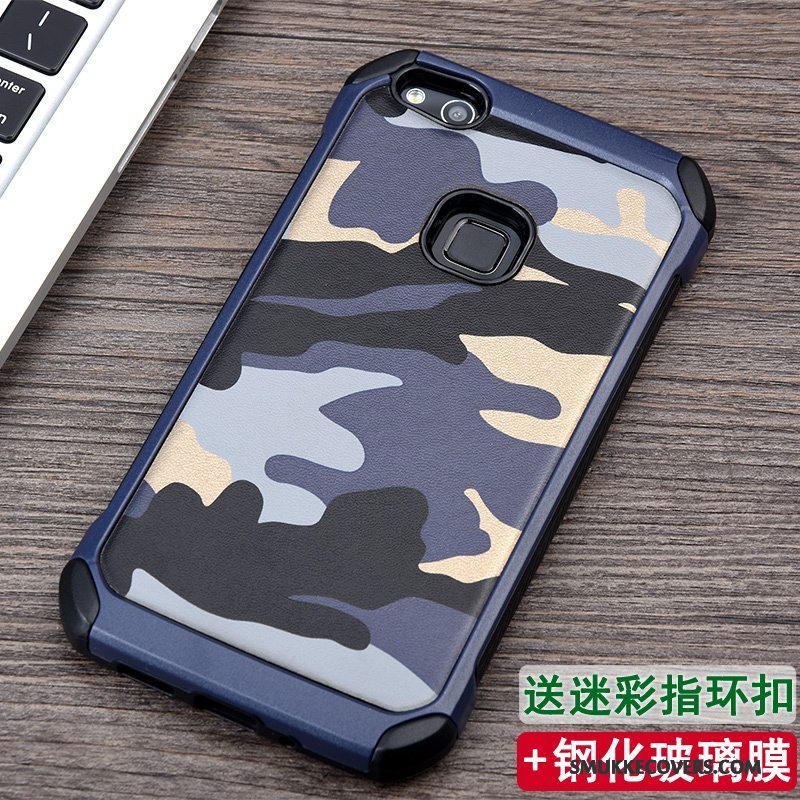 Etui Huawei P10 Lite Blød Blå Anti-fald, Cover Huawei P10 Lite Silikone Telefoncamouflage