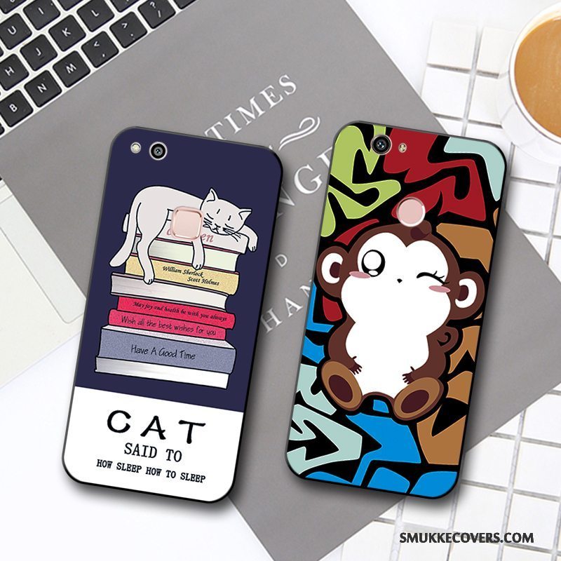 Etui Huawei P10 Lite Cartoon Frisk Smuk, Cover Huawei P10 Lite Relief Telefonanti-fald