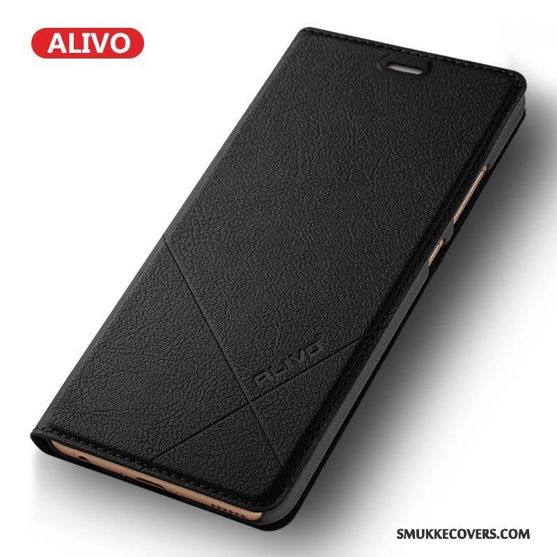 Etui Huawei P10 Plus Beskyttelse Telefonanti-fald, Cover Huawei P10 Plus Læder Sort