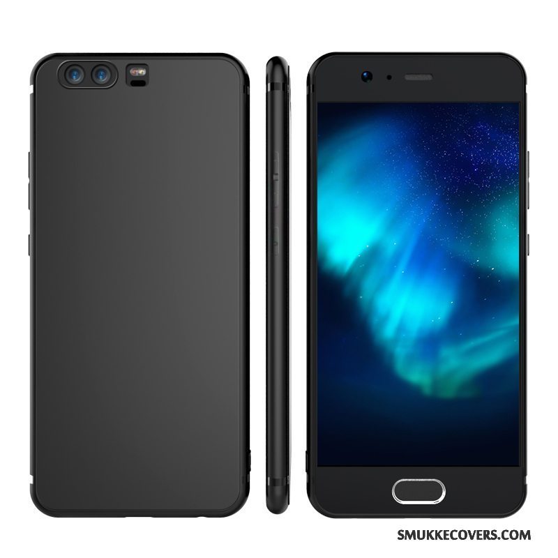 Etui Huawei P10 Plus Blød Telefontynd, Cover Huawei P10 Plus Silikone Sort Nubuck