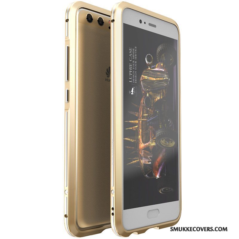 Etui Huawei P10 Plus Metal Guld Ramme, Cover Huawei P10 Plus Beskyttelse Telefonungdom