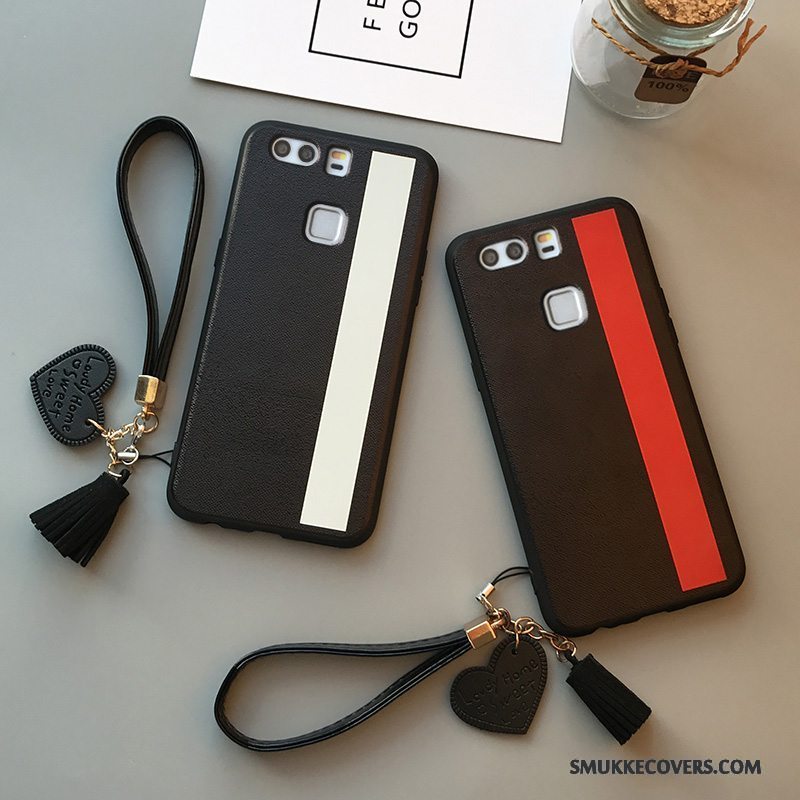 Etui Huawei P10 Plus Silikone Elskeren Sort, Cover Huawei P10 Plus Beskyttelse Simple Tassel