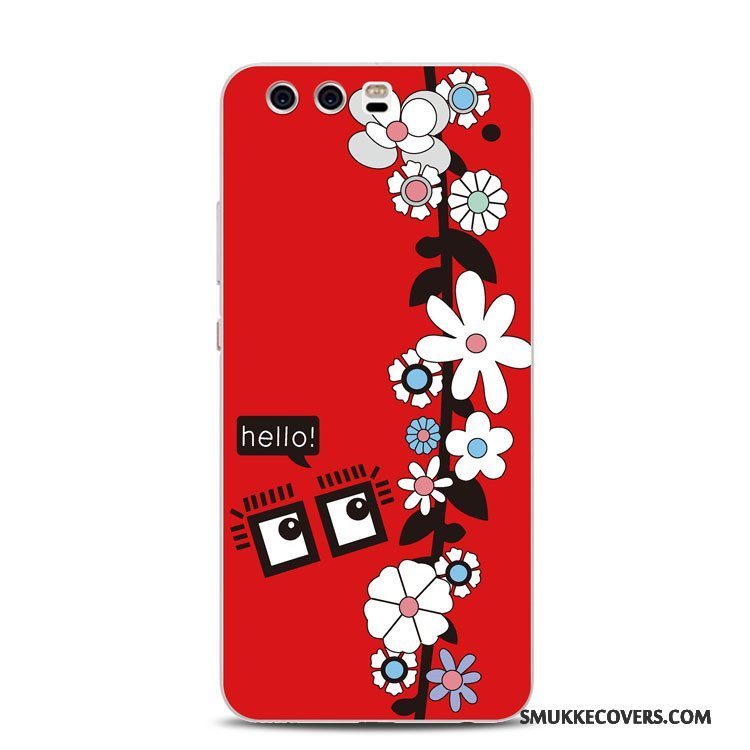 Etui Huawei P10 Plus Silikone Rød Ring, Cover Huawei P10 Plus Blød Telefon