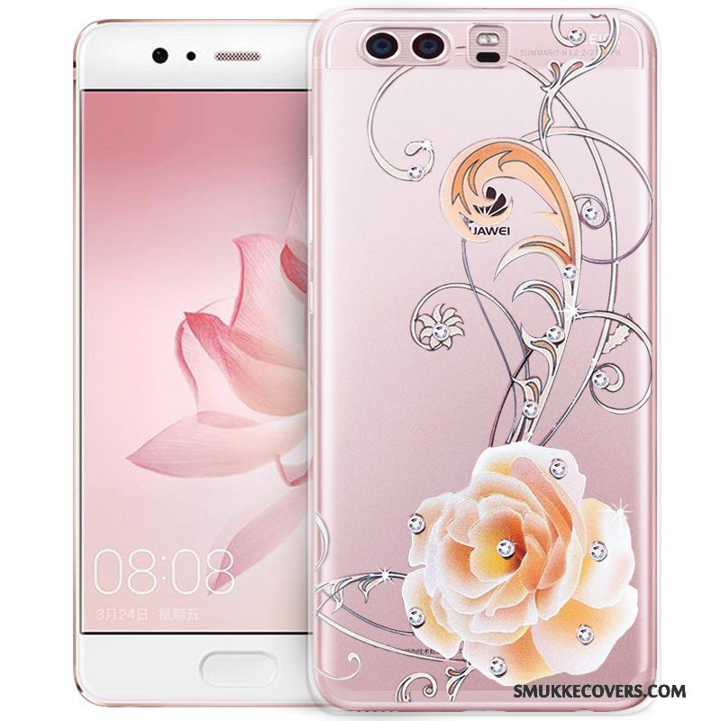 Etui Huawei P10 Plus Silikone Telefonanti-fald, Cover Huawei P10 Plus Relief Lyserød Trend