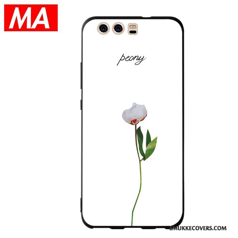 Etui Huawei P10 Plus Tasker Blad Blomster, Cover Huawei P10 Plus Blød Hvid Frisk