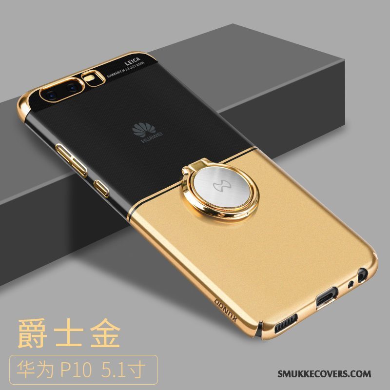 Etui Huawei P10 Tasker Ring Guld, Cover Huawei P10 Beskyttelse Anti-fald Spænde