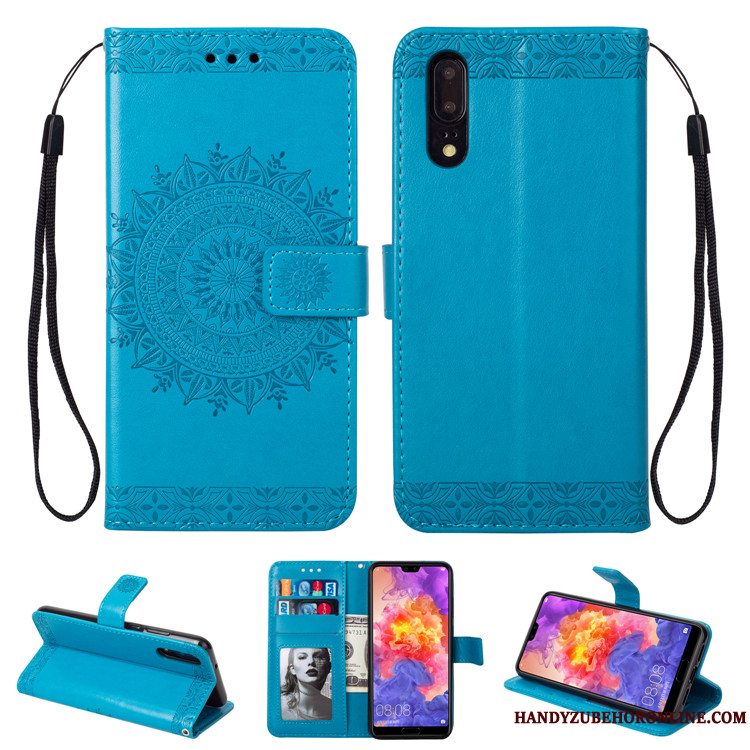 Etui Huawei P20 Blød Blå Anti-fald, Cover Huawei P20 Beskyttelse Telefon