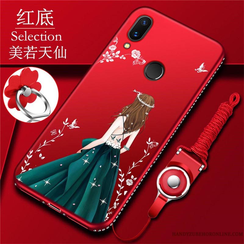 Etui Huawei P20 Lite Blød Trend Grøn, Cover Huawei P20 Lite Strass Telefon